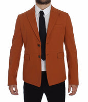 Dolce & Gabbana Orange Cotton Stretch Blazer - Size IT50-L