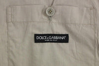 Dolce & Gabbana Beige Cotton Slim Fit Button Front Dress Vest - Size 48-M