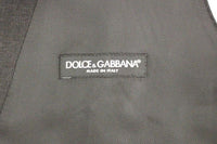 Dolce & Gabbana Gray Slim Fit Button Front Dress Formal Vest - Size 48-M