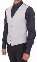 Dolce & Gabbana Gray Cotton Stretch Dress Vest Blazer - Size IT50-L