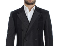 Dolce & Gabbana Gray striped wool stretch blazer - Size IT48-M