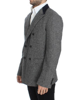 Dolce & Gabbana Gray wool double breasted blazer - Size IT48-M