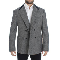 Dolce & Gabbana Gray wool double breasted blazer - Size IT48-M