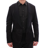 Dolce & Gabbana Black silk slim fit blazer - Size IT52-XL