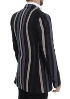 Dolce & Gabbana Multicolor striped wool slim blazer - Size IT48-M