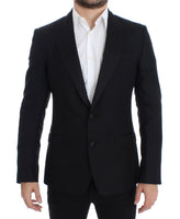 Dolce & Gabbana Black wool silk SICILIA blazer - Size IT48-M