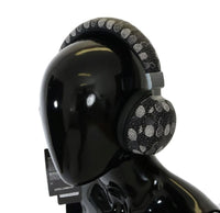 Dolce & Gabbana Black Pineapple Print Leather Headphones - One Size