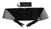 Dolce & Gabbana Gray Waist Belt Silk Cummerbund - Size IT48-M