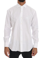 Cavalli White Striped Slim Fit Shirt - Size 42