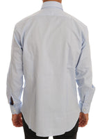 Cavalli Light Blue Cotton Slim Fit Dress Shirt - Size 39