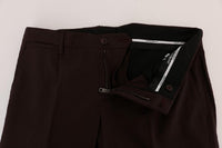 Dolce & Gabbana Purple Wool Stretch Formal Pants - Size IT56-3XL