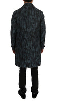 Dolce & Gabbana Blue Camouflage Trench Trench - Size IT48-M