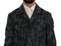 Dolce & Gabbana Blue Camouflage Trench Trench - Size IT48-M