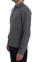 Dolce & Gabbana Gray Cotton Formal Dress Button Shirt - Size 39