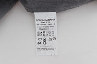 Dolce & Gabbana Gray Cotton Formal Dress Button Shirt - Size 39