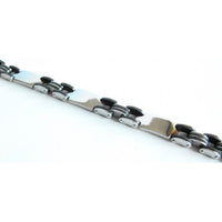 Bracelet man in satin-chromed steel hypoallergenic - Plot 7