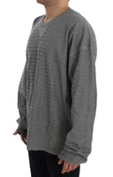 Dolce & Gabbana Gray Crewneck Pullover Silk Sweater - Size IT48-M