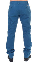 GF Ferre Blue Cotton Straight Fit Chinos - Size IT48-M