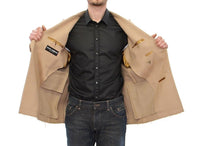 Dolce & Gabbana Beige Double Breasted Coat Jacket - Size IT52-XL