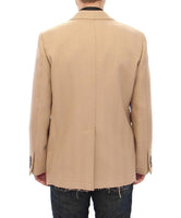 Dolce & Gabbana Beige Double Breasted Coat Jacket - Size IT52-XL