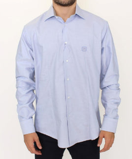 Cavalli Light blue cotton shirt - Size XXL