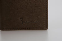 Billionaire Italian Couture Brown Leather Bifold Wallet - One Size