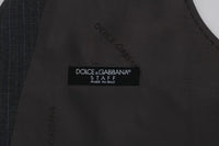 Dolce & Gabbana Gray STAFF Cotton Striped Vest - Size IT50-L