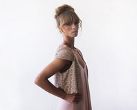 BLUSHFASHION - Original Glamorous Sparkling Pink Sequin Bolero  #2009