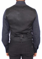 Dolce & Gabbana Black Cotton Viscose Dress Vest Blazer - Size IT46-S