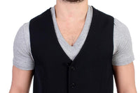 Costume National Black wool blend casual vest - Size IT50-M-L