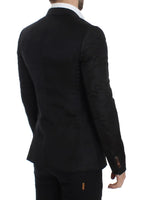 Dolce & Gabbana Black silk slim fit blazer - Size IT48-M