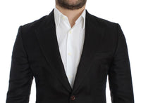 Dolce & Gabbana Black silk slim fit blazer - Size IT48-M