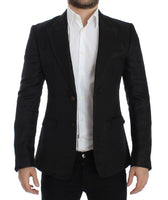 Dolce & Gabbana Black silk slim fit blazer - Size IT48-M