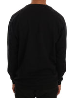 Daniele Alessandrini Black Crewneck Cotton Pullover Sweater - Size S