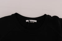 Daniele Alessandrini Black Crewneck Cotton Pullover Sweater - Size S