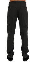 Dolce & Gabbana Gray Striped Cotton Dress Formal Pants - Size IT50-L