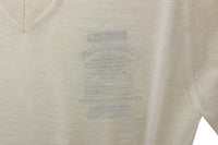 Ermanno Scervino Off White Wool Blend V-neck Pullover Sweater - Size IT50-L