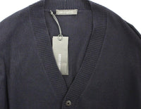 Ermanno Scervino Blue Wool Cashmere Cardigan Pullover Sweater - Size IT54-XL