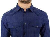 Costume National Blue checkered cotton shirt - Size IT48-M