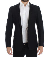 Dolce & Gabbana Black wool MARTINI slim blazer - Size IT46-S