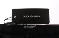 Dolce & Gabbana Silver Wide Belt Silk Cummerbund - Size IT48-M