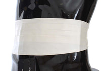 Dolce & Gabbana White Wide Belt Silk Cummerbund - Size IT44-XS