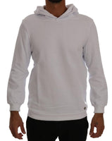 Daniele Alessandrini White Pullover Hodded Cotton Sweater - Size XXL