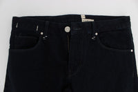 ACHT Dark Blue Corduroy Slim Skinny Fit Jeans - Size W34