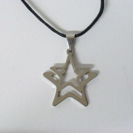 Necklace unisex double star