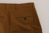 Dolce & Gabbana Brown Stretch Cotton Pants - Size IT46-S