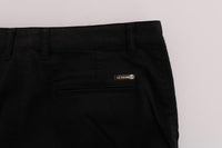 GF Ferre Black Cotton Stretch Chinos Pants - Size IT48-M