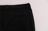 Costume National Black Slim Fit Cotton Stretch Pants - Size IT46-S