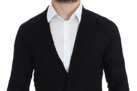 Costume National Black Fine Wool Button Cardigan - Size L