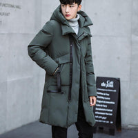 2022 Mens Winter Business Parkas Plus Size Casual Warm Thick Fur Collar Hooded Jacket Men Luxury Outwear Waterproof Parka Coat